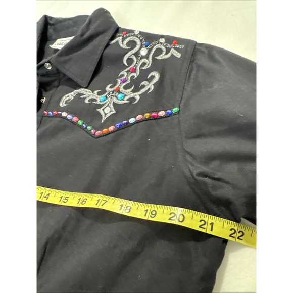 Vintage Adobe Rose Western Women's Size Large‎ Shirt Jewels - Picture 8 of 12